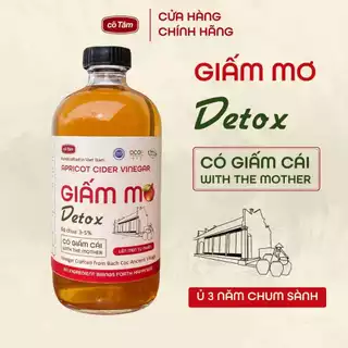 Giấm mơ Cô Tâm - GIẤM GIẢM CÂN - Dấm DETOX - Apricot Vinegar 500ml