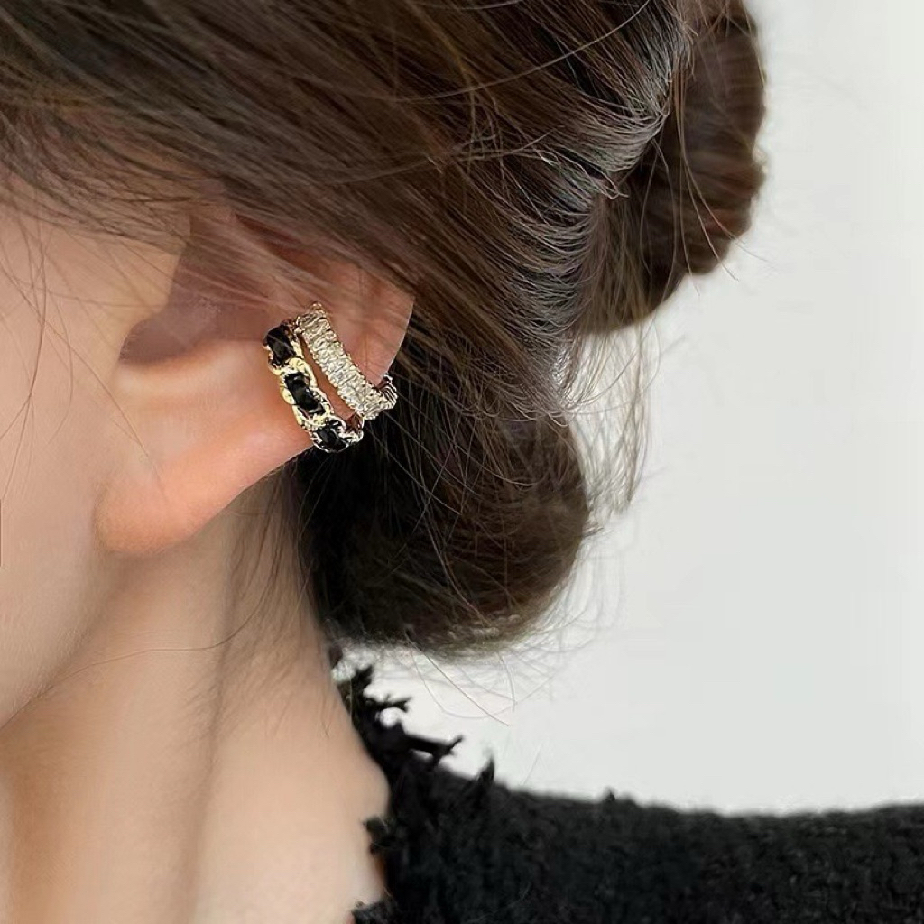 [Hỏa tốc]Bông tai Kẹp tai đính Đá Zicon Sáng Da QUEMEO Sang Trọng đi tiệc full bản bé và to