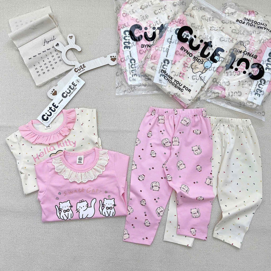 ĐỒ BỘ BÉ GÁI MẪU BỘ NGỦ REN CỔ SZ 9 - 32 KG QUẦN ÁO BÉ GÁI THU ĐÔNG