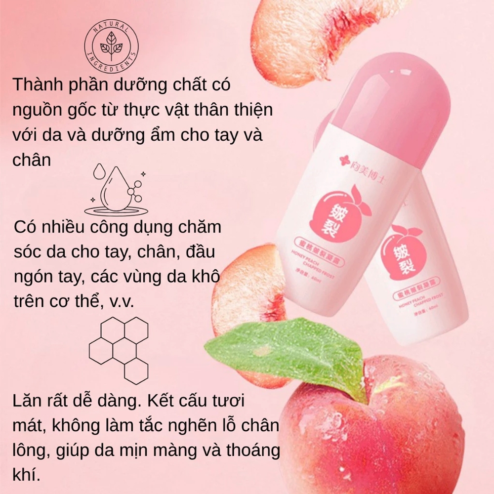 Kem Dưỡng Da Tay Chân Giảm Khô Nứt Nẻ Hanboli 60ml, Kem Dưỡng Ẩm Nứt Nẻ Gót Chân Vaseline, Lăn Dưỡng Ẩm Gót Chân Nứt Nẻ