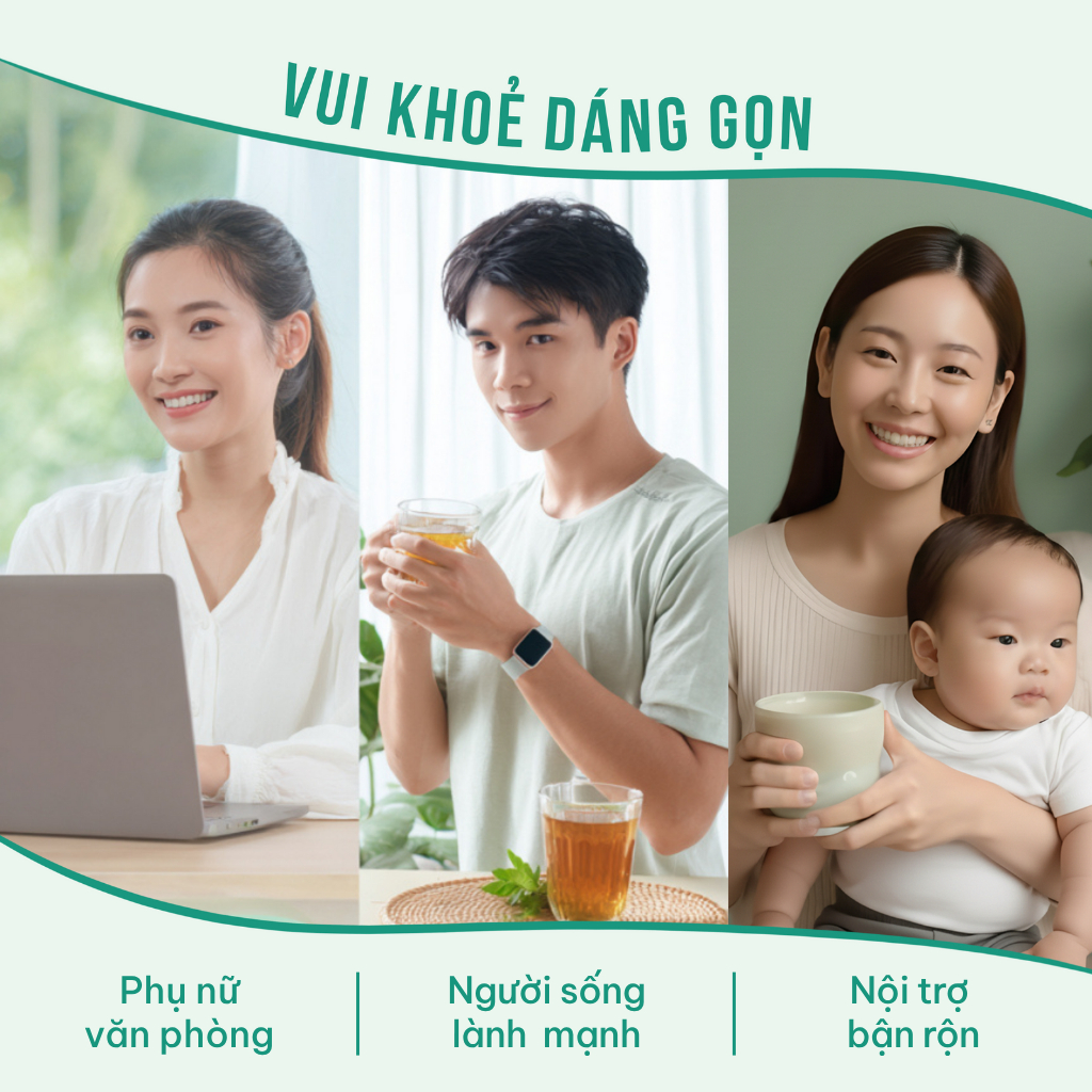 Combo 2 Hộp Trà Túi Lọc Búp Ổi 25% VIEGREEN Thanh Nhẹ 50 Túi x 3g, Lá Sả, Không Đường, GMP HACCP
