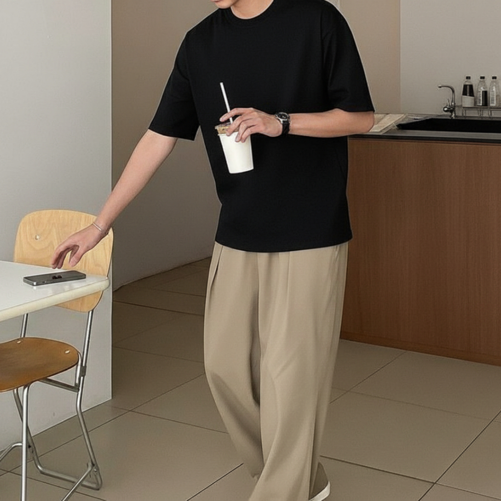 Áo Thun TRƠN Unisex Form Rộng Tay Lỡ Phông Nam Nữ Bigsize Basic Đơn Giản | Local Brand Midori Studio