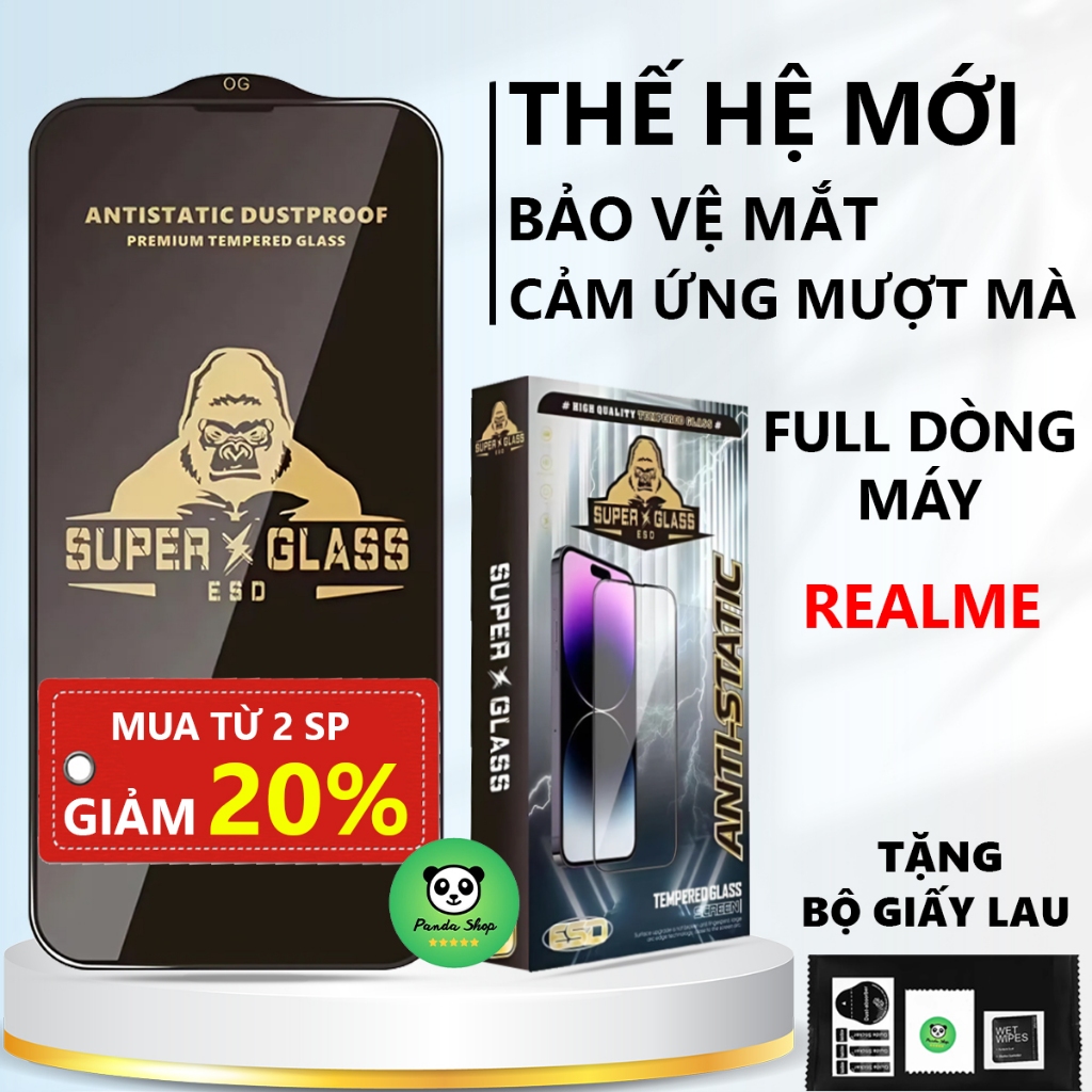 Kính cường lực cao cấp Realme 5 5i 6 7 7I 8 8I 9 9I 10 11 12 14 14T/ 16T Note 50 60 70/ Neo 2 Neo 3T Neo 5 Neo 6 Q5 Pro