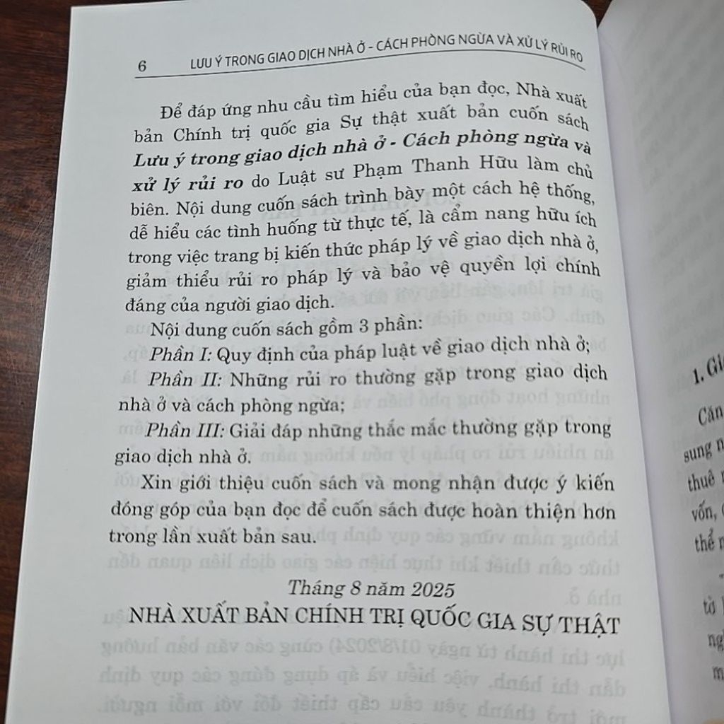 Sách - Lưu ý trong giao dịch nhà ở cách phòng ngừa xử lý rủi ro
