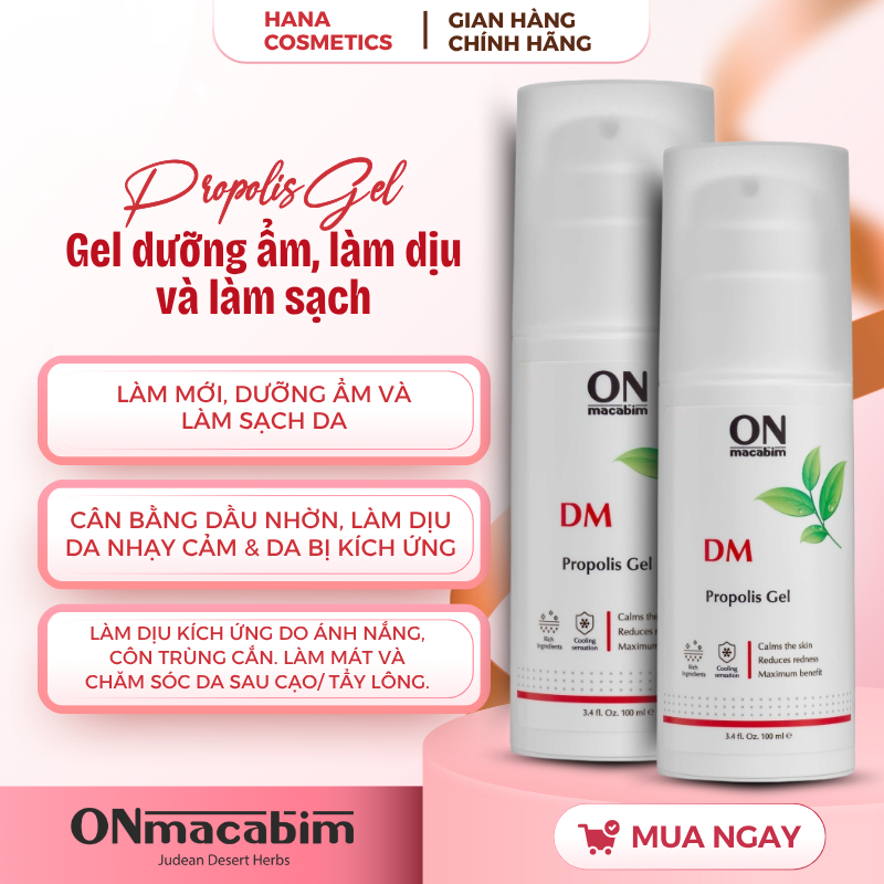 Gel dưỡng ẩm, làm dịu ONmacabim Propolis Gel thành phần thiên nhiên 50ml, 100ml