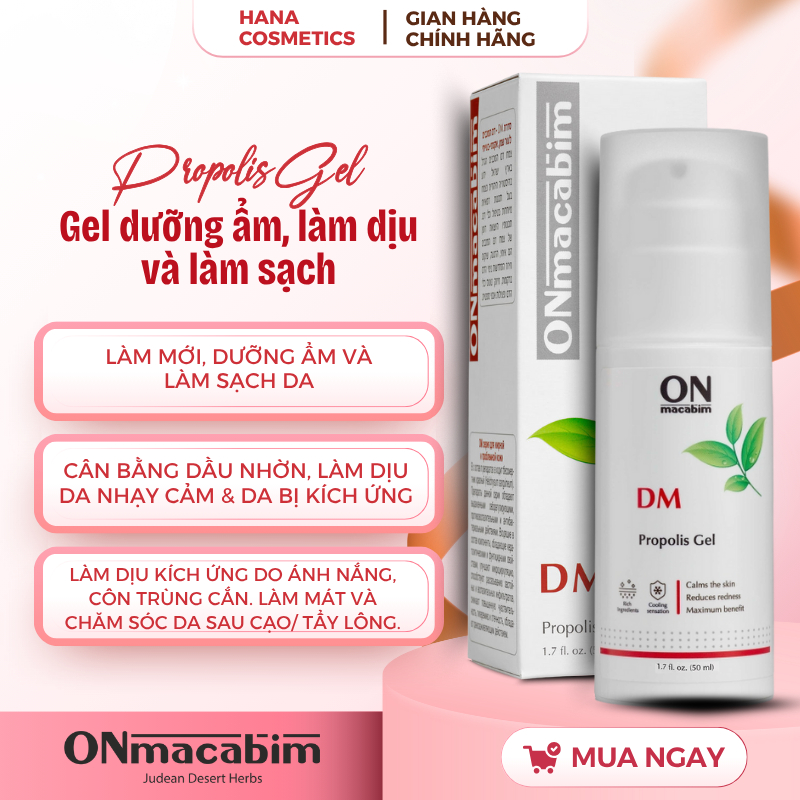 Gel dưỡng ẩm, làm dịu ONmacabim Propolis Gel thành phần thiên nhiên 50ml, 100ml