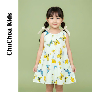 Váy Lanh bé gái, Đầm Lanh bé gái sát nách dáng suông ChuChoaKids [VBC24]