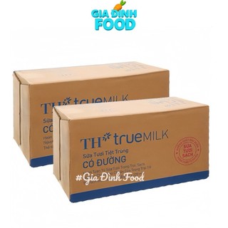[Date mới] Thùng 48 bịch sữa TH TRUE MILK nguyên chất không đường 220ml/bịch