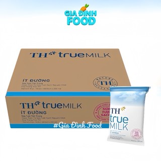 [Date mới] Thùng 48 bịch sữa TH TRUE MILK nguyên chất không đường 220ml/bịch