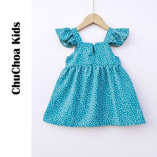 Váy bé gái, đầm bé gái 2 dây cánh tiên vải Lụa Hàn dáng BabyDoll dễ thương ChuChoaKids [VBC9]