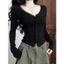 Áo Thun Dài Tay Cổ Tim Ren NIVRA Ôm Body Sexy Quyến Rũ Chất Thun Cotton BA332