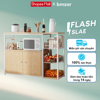 BMZAR Kệ Để Lò Vi Sóng 4 tầng chất lượng cao Kệ để đồ nhà bếp Mang theo bốn giỏ Tủ Bếp Đa năng Có thể tải 500kg