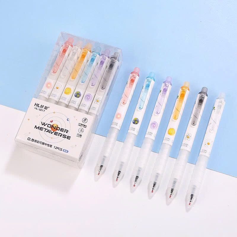 1 Hộp Bút Bi Tẩy Xóa ( 6 Chiếc ) Thông Minh BT09 – Viết Sai Xóa Được, Nét Đẹp, Tiện Lợi Cho Học Sinh