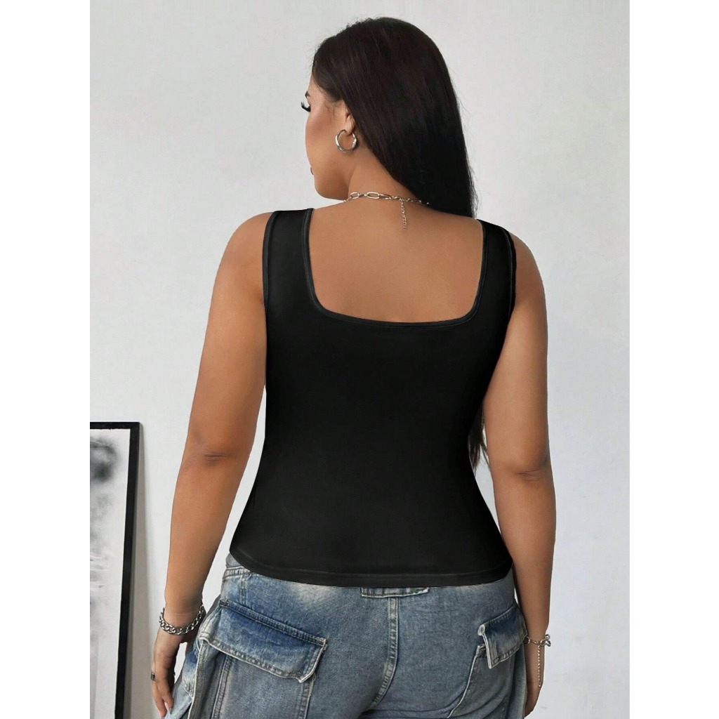 Áo Ba Lỗ Nữ Big Size Màu Trơn Sát Nách Dáng Basic Mặc Hàng Ngày YN062