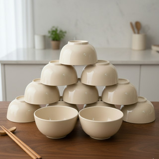 [Kho Sỉ] COMBO 10/20 Bát Cơm Nhựa Melamine Cao Cấp - Dùng Ăn Cơm/Chè/Cháo, Bền Đẹp, Tiện Lợi