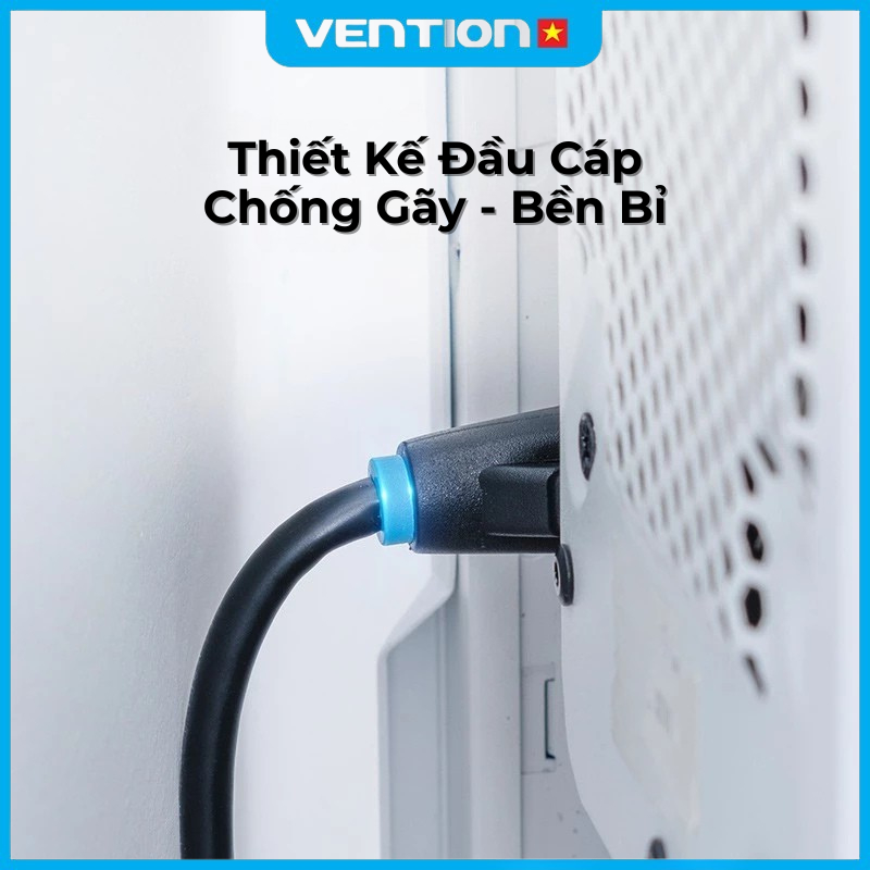 Cáp Mạng Cat6 Vention Cổng RJ45, 1000Mbps Băng Thông 250MHz, Dây Dẹt Gọn Gàng, Vỏ PVC Độ Bền Cao Tốc Độ Đột Phá