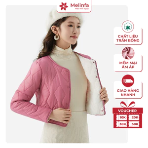 Áo phao nữ siêu nhẹ dáng lửng mềm mại ấm áp, áo phao croptop trần bông, áo lông cừu mã VAA0540