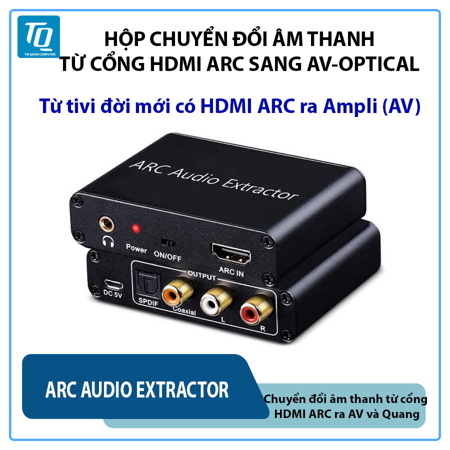 Hdmi ARC Audio Extractor (HDMI ARC TV đời mới) chuyển sang AV L/R ...