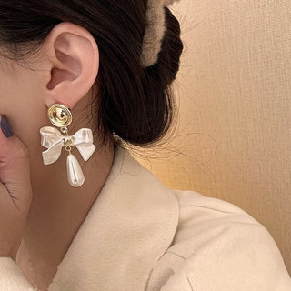 [HỎA TỐC] Hoa Tai Bông Tai Nơ Đính Ngọc Cao Cấp Phụ Kiện Cô Dâu T22