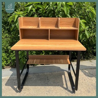 Bàn học kèm giá sách Gỗ Xinh, chân sắt chữ U sơn tĩnh điện, mặt gỗ MDF phủ Melamine chống thấm chống xước