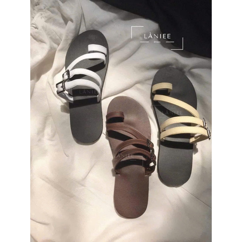Dép sandal nữ quai mảnh màu đen – Kiểu dáng thời trang, dễ phối đồ