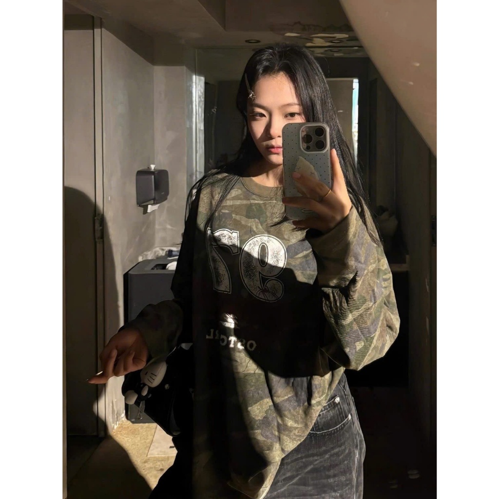 (sẵn)Áo thun dài tay rằn ri camo số 97 unisex ATDT045 - Tiktik