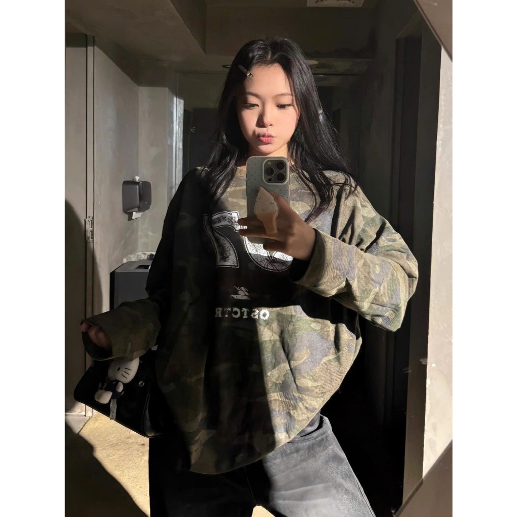 (sẵn)Áo thun dài tay rằn ri camo số 97 unisex ATDT045 - Tiktik