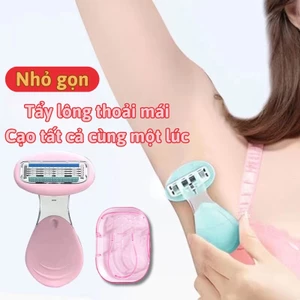 Dao Cạo Bikini 4 Lưỡi - Dao Cạo Lông Nách, Ria Mép, Toàn Thân Thiết Kế Tay Cầm Giọt Nước Dễ Sử Dụng