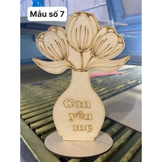 [GIÁ XƯỞNG] Thiệp hoa gỗ cho bé tô màu - quà tặng 8/3- 20/10