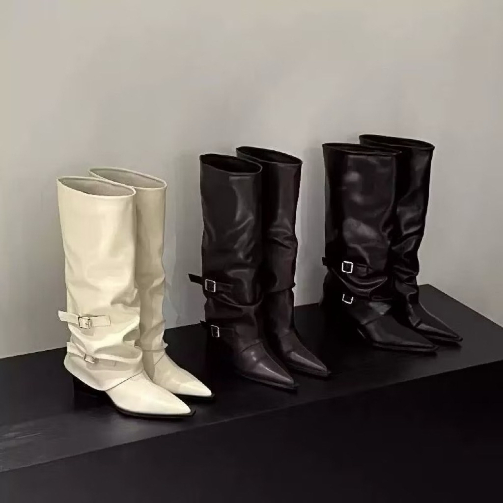 Baus Shoes ☘️ [HÀNG SẴN] [TĂNG 1 SIZE] Giày Boot Mũi Nhọn Phong Cách RETRO Hàng QC