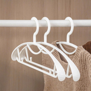 Bộ 10 Móc Treo Quần Áo Nhựa Có Đầu Xoay Cao Cấp Chống Trượt Ngang Vai 41cm, Móc Treo Đa Năng Tiện Lợi