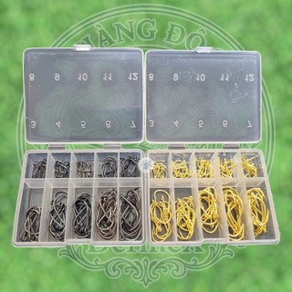 Hộp 100 Lưỡi 10 Size Nhiều Kích Cỡ Phù Hợp Câu Nhiều Loại Cá Khác Nhau
