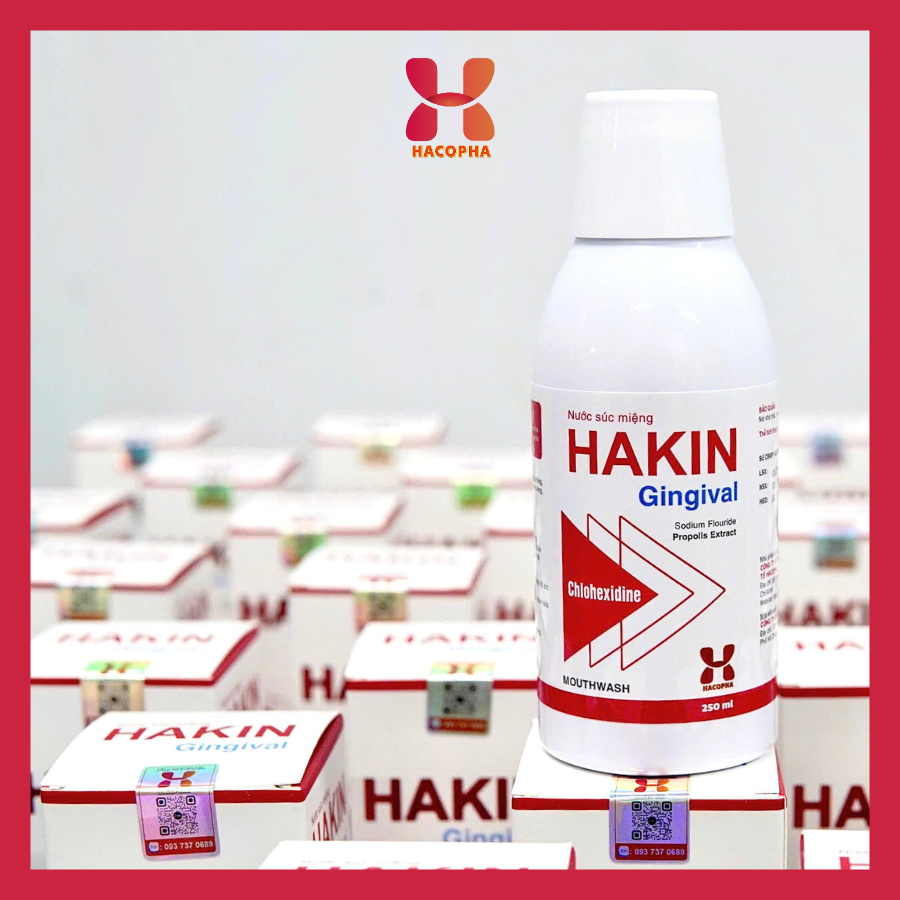 Nước Súc Miệng HAKIN 250ML - Làm sạch khoang miệng, răng, khử mùi hôi, giúp ngừa sâu răng