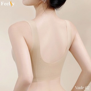 Áo ngực đồ lót nữ định hình bra nâng ngực Feelsy, gọn mỡ lưng nách có khe lót đệm matxa Nude02