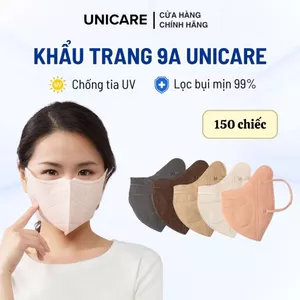 Combo 150 Chiếc Khẩu Trang 9A Unicare Bảo Vệ Sức Khỏe Và Chống Nắng Toàn Diện - Hàng Chính Hãng