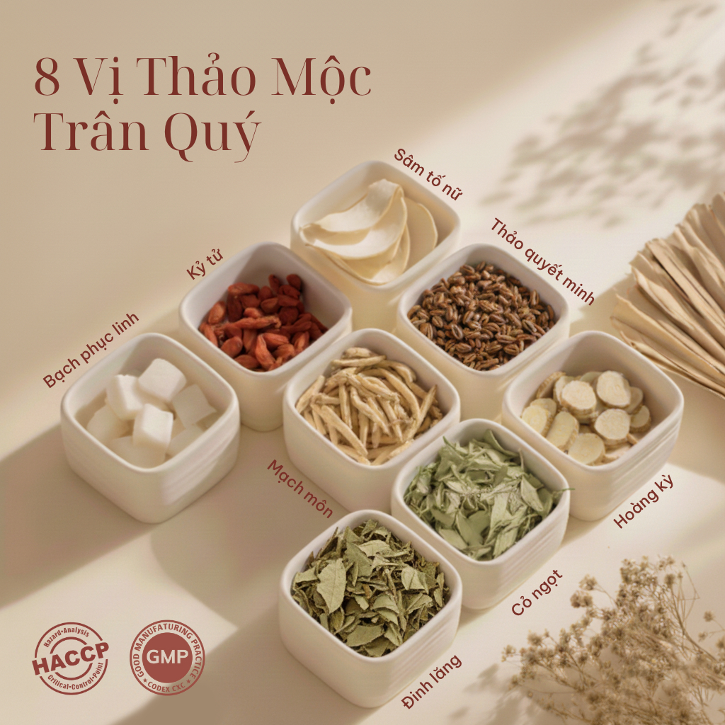 Combo 2 Hộp Trà Túi Lọc Sâm Tố Nữ 36% VIEGREEN Nữ Duyên 30 Túi x 5g, Không Đường, GMP HACCP