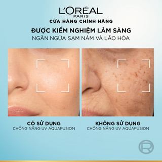Bộ đôi chống nắng water gel UV Defender Aquafusion 50ML & Serum siêu cấp ẩm, giảm nếp nhăn L'Oreal Paris 1.5% HA 30ML