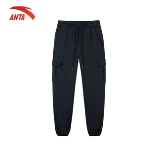 ANTA Nữ Quần dài thể thao mùa thu mới Air Cotton Quần dài dệt kim Quần nỉ 162448323U