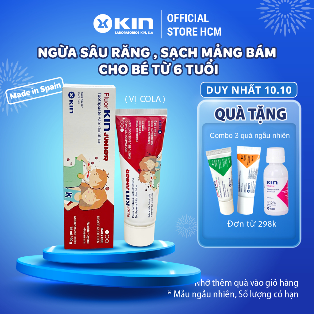Kem Đánh Răng Fluor Kin Junior Hương Cola Ngừa Sâu Răng, Sạch Mảng Bám ...