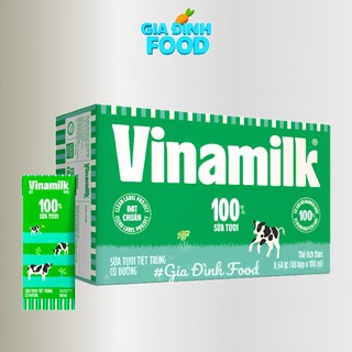 [Date Mới] Thùng Sữa Tươi Tiệt Trùng VinaMilk 100% (48 hộp x 180ml )