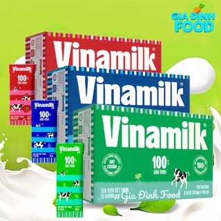 [Date Mới] Thùng Sữa Tươi Tiệt Trùng VinaMilk 100% (48 hộp x 180ml )