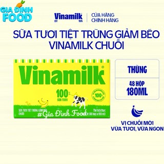 [Date Mới] Thùng Sữa Tươi Tiệt Trùng VinaMilk 100% (48 hộp x 180ml )