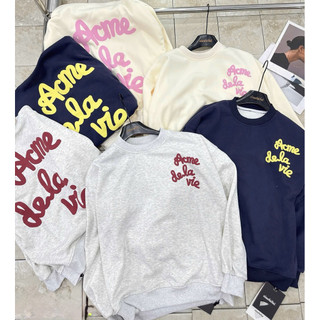 Áo Lót Nỉ  Sweater Acme D.V Màu Xanh Than Thời Trang Nam Nữ