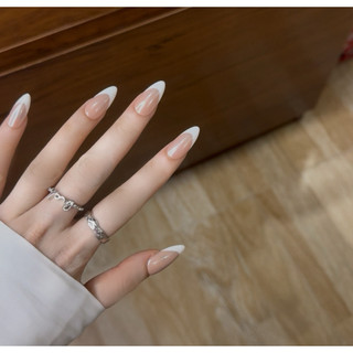 Nailbox Thiết Kế, Móng Úp, Móng Tay Giả Thạch Hồng Nude Fench Tráng Gương Sang Trọng P21