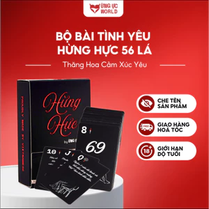 Bộ bài tình yêu Hừng Hực 56 lá gồm 52 lá thê tứ và 4 lá bí kíp, boardgame cặp đôi Ừng Ực
