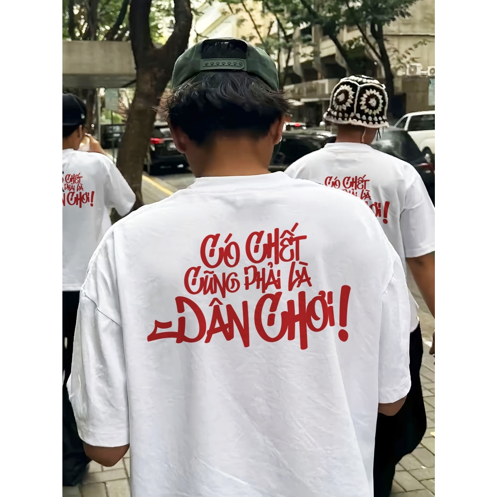 Áo Vớ Vẩn Vui Tươi Áo Thun DÂN CHƠI Cotton 100% Oversize REDLABEL Nam Nữ TS55