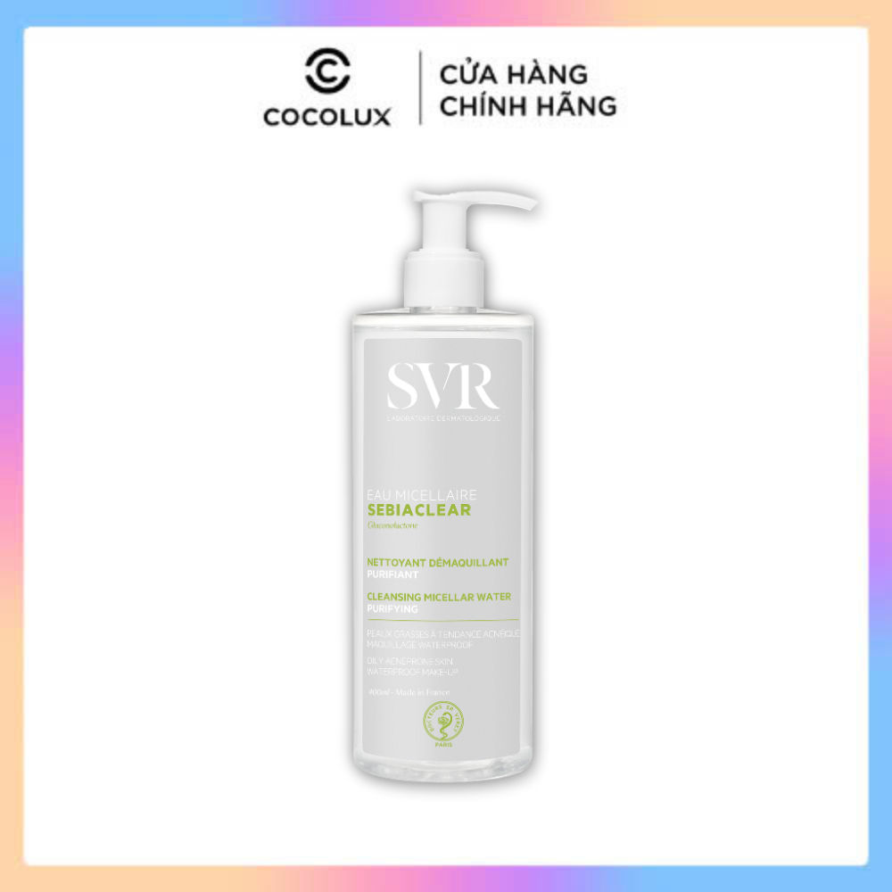 [Mua kèm deal sốc] Nước Tẩy Trang Cho Da Dầu Mụn SVR Sebiaclear Eau Micellaire 400ml Cocolux
