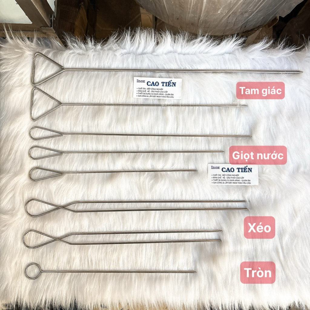 Cây xiên thịt nướng Inox 304 - Xiên inox 304 LOẠI DÀY | Shopee Việt Nam