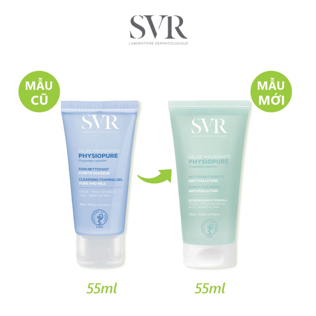 Sữa Rửa Mặt SVR Dành Cho Da Nhạy Cảm Không Chứa Xà Phòng Physiopure Gelée Moussante
