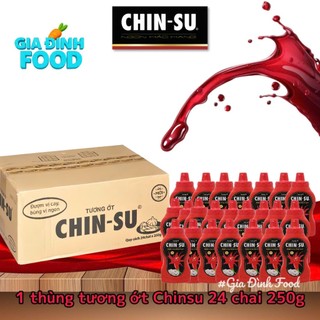 Thùng 24 Chai Tương ớt Chin su 250g - 12 Chai Tương ớt Chinsu 500g